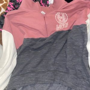 PINK cropped sweatshirt